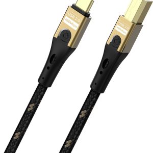 Oehlbach USB-C Kabel USB 2.0 USB-C®, Złącze męskie USB-B 3 m czarny/złoty ekranowanie plecione D1C9549 Oehlbach USB-C Kabel USB 2.0 USB-C®, Złącze męskie USB-B 3 m czarny/złoty ekranowanie plecione D1C9549