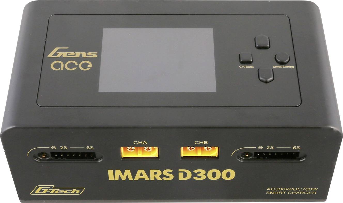 Ładowarka modelarska Gens ace Imars D300 16 A LiPo, LiIon, LiHV, LiFePO, NiMH - obrazek 1