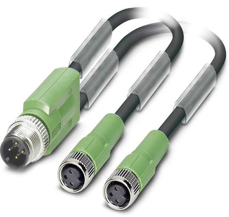 Kabel do czujników/elementów wykonawczych Phoenix Contact SAC-3P-M12Y/2X0,3-PUR/M 8FS 1671331, złącze męskie M12, proste - obrazek 1