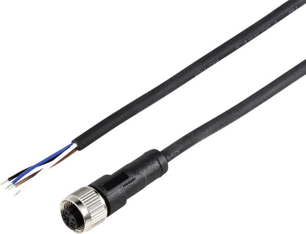 TRU COMPONENTS TC-12833000 Kabel połączeniowy czujnika/aktuatora, piny: 4, 2 m, 1 szt.