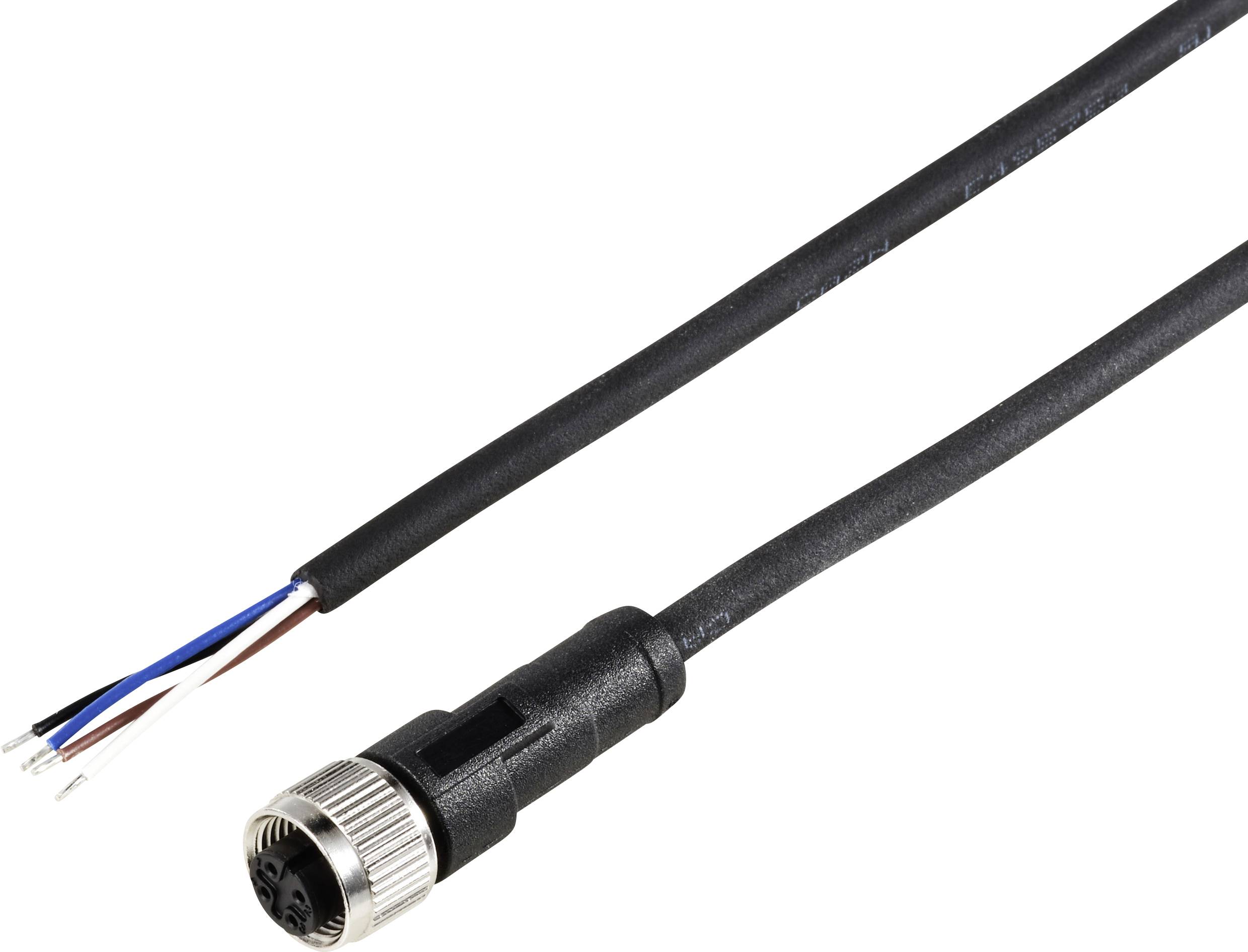 TRU COMPONENTS TC-12833000 Kabel połączeniowy czujnika/aktuatora, piny: 4, 2 m, 1 szt. - obrazek 1
