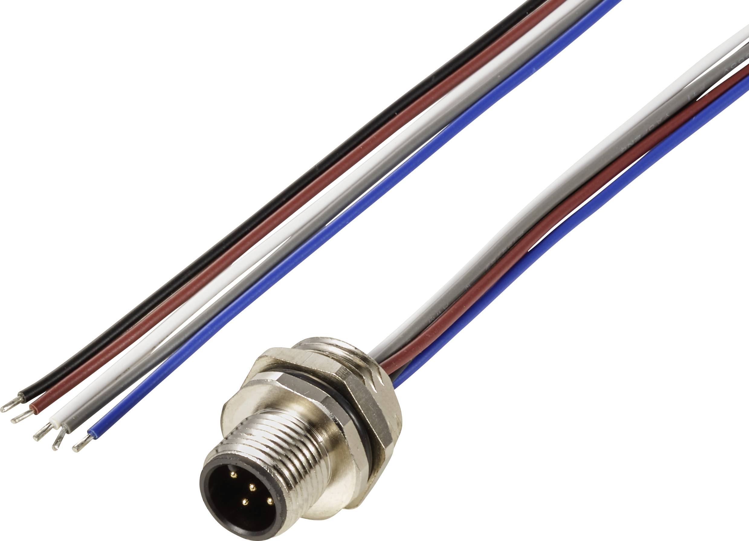 TRU COMPONENTS TC-12833036 Wbudowane złącze czujnika/aktuatora, piny: 5, 0.5 m, 1 szt. - obrazek 1