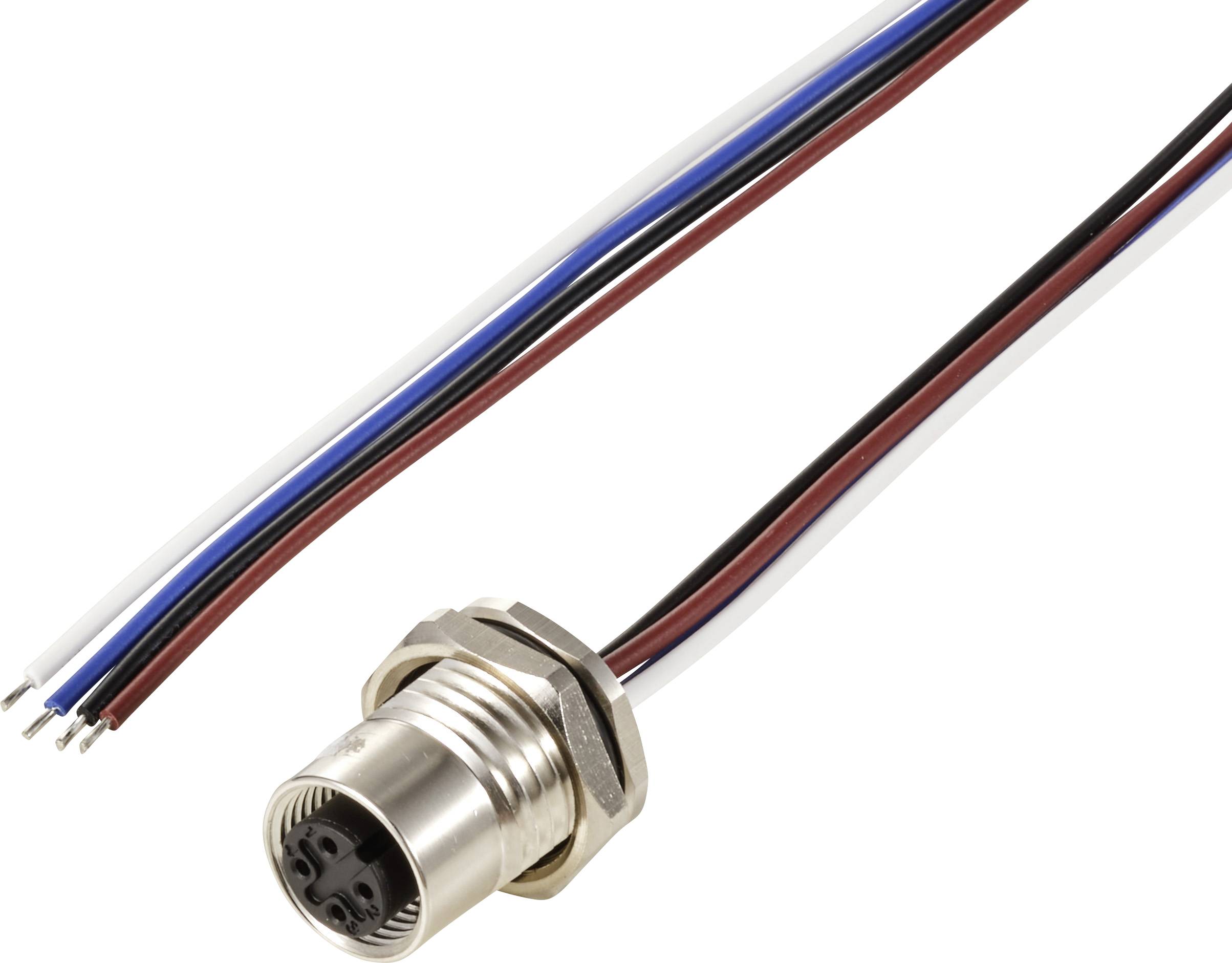 TRU COMPONENTS TC-12833048 Gniazdo montażowe czujnika/aktuatora, piny: 4, 0.5 m, 1 szt. - obrazek 1