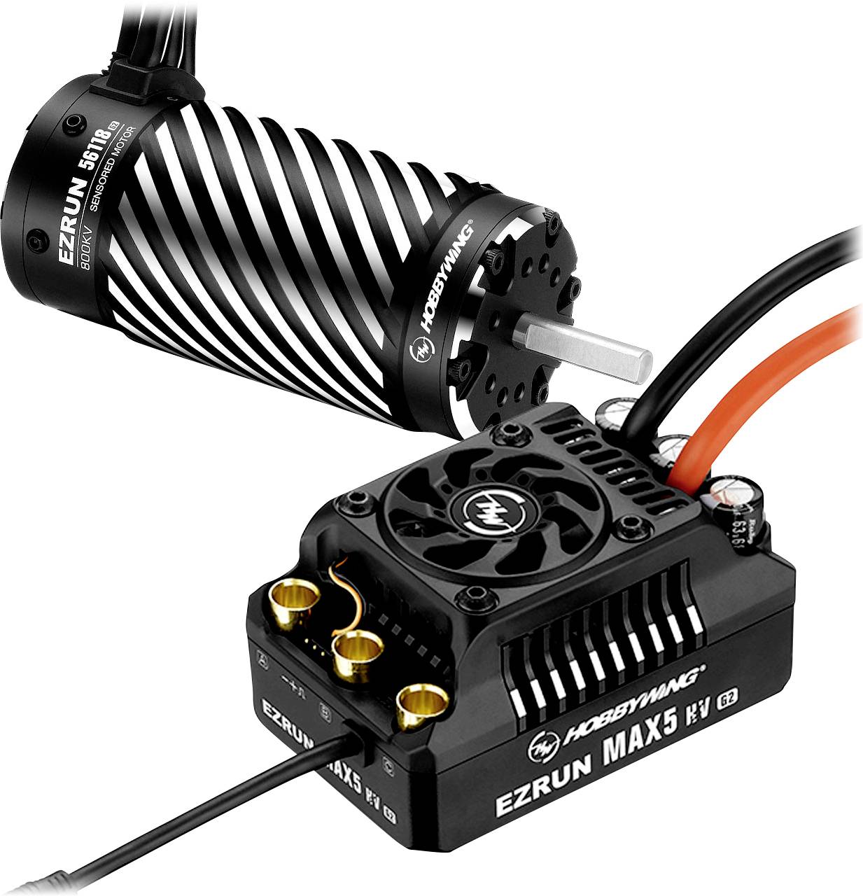 Zestaw napędowy bezszczotkowy do modeli RC Hobbywing Ezrun MAX5 HV Combo 56118SD 800kV G2 1 szt. - obrazek 1
