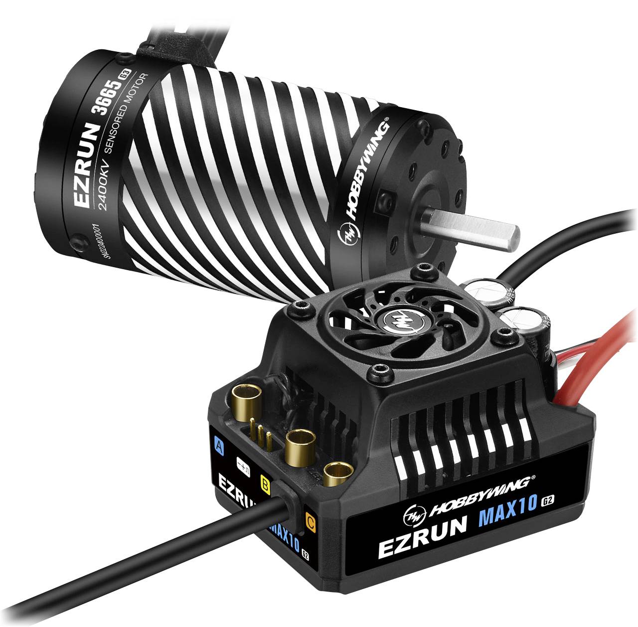 Zestaw napędowy bezszczotkowy do modeli RC Hobbywing Ezrun MAX10 G2 140A Combo mit 3665SD-2400kV 1 szt. - obrazek 1