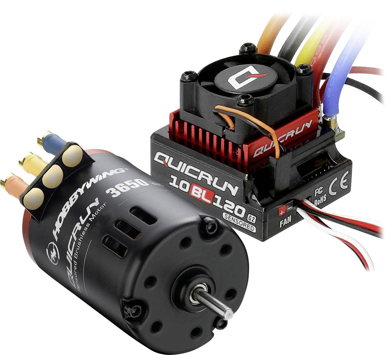 Zestaw napędowy bezszczotkowy do modeli RC Hobbywing Combo 10BL120 G2 mit 3650SD 10.5T 1 szt. - obrazek 1