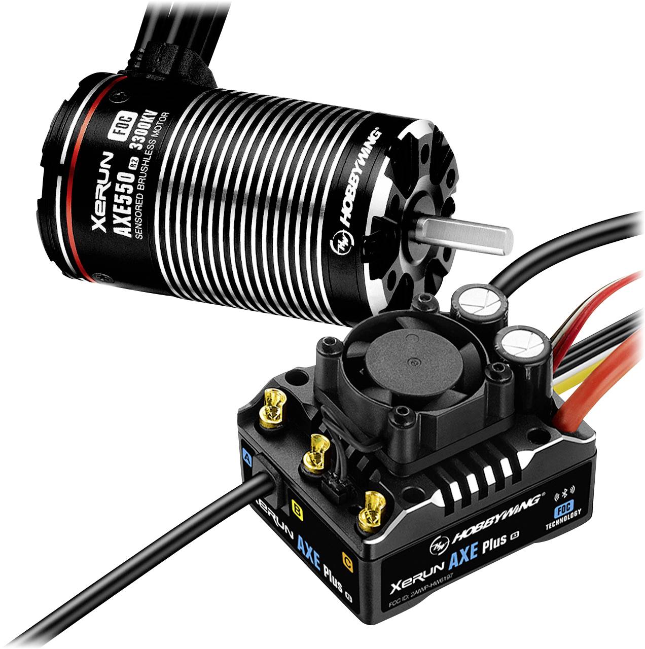 Zestaw napędowy bezszczotkowy do modeli RC Hobbywing AXE Plus R3 540L 3300kV R2 1 szt. - obrazek 1
