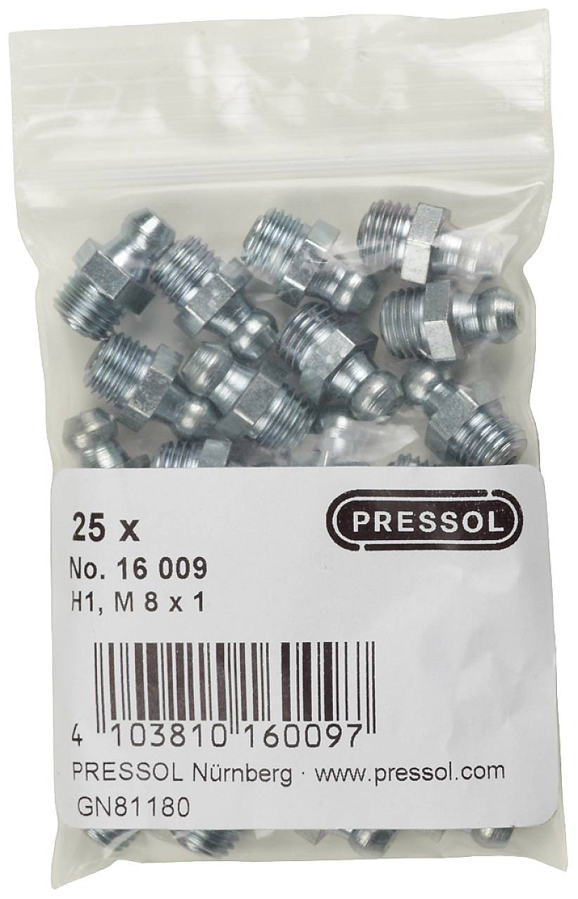 Pressol Smarowniczka stożkowa H1 prosta, M 8 x 1-VZ 25 szt. - obrazek 1