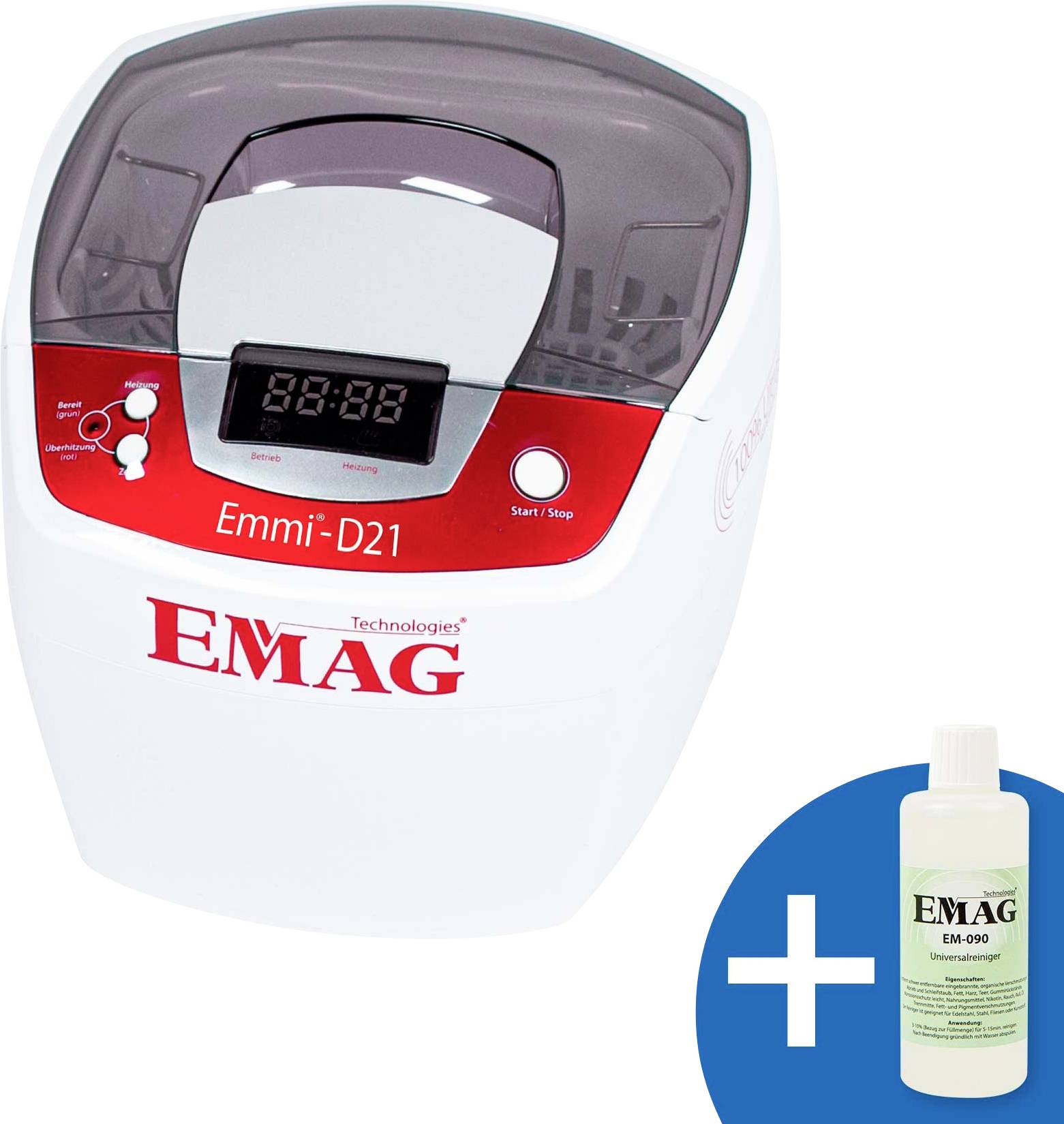 Myjka ultradźwiękowa Emag Emmi D21 EMMID21, 2 l, (LxBxT) 185 x 150 x 80 mm - obrazek 1
