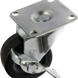 TOOLCRAFT TO-5137887 Kółko obrotowe gumowe z blokadą 50 mm z płytką montażową Maksymalne obciążenie: 50 kg TOOLCRAFT TO-5137887 Kółko obrotowe gumowe z blokadą 50 mm z płytką montażową Maksymalne obciążenie: 50 kg