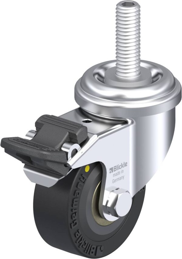 Blickle 613232 LRA-VPA 50K-FI-EL-GS10 Kółko skrętne z hamulcem Średnica koła: 50 mm Maksymalne obciążenie: 30 kg 1 szt.