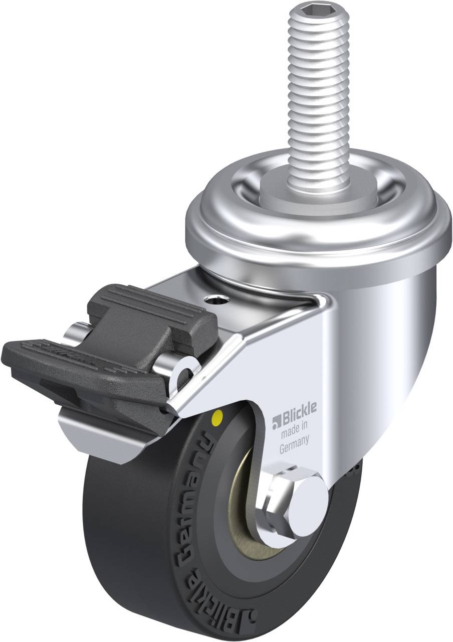 Blickle 613232 LRA-VPA 50K-FI-EL-GS10 Kółko skrętne z hamulcem Średnica koła: 50 mm Maksymalne obciążenie: 30 kg 1 szt. - obrazek 1