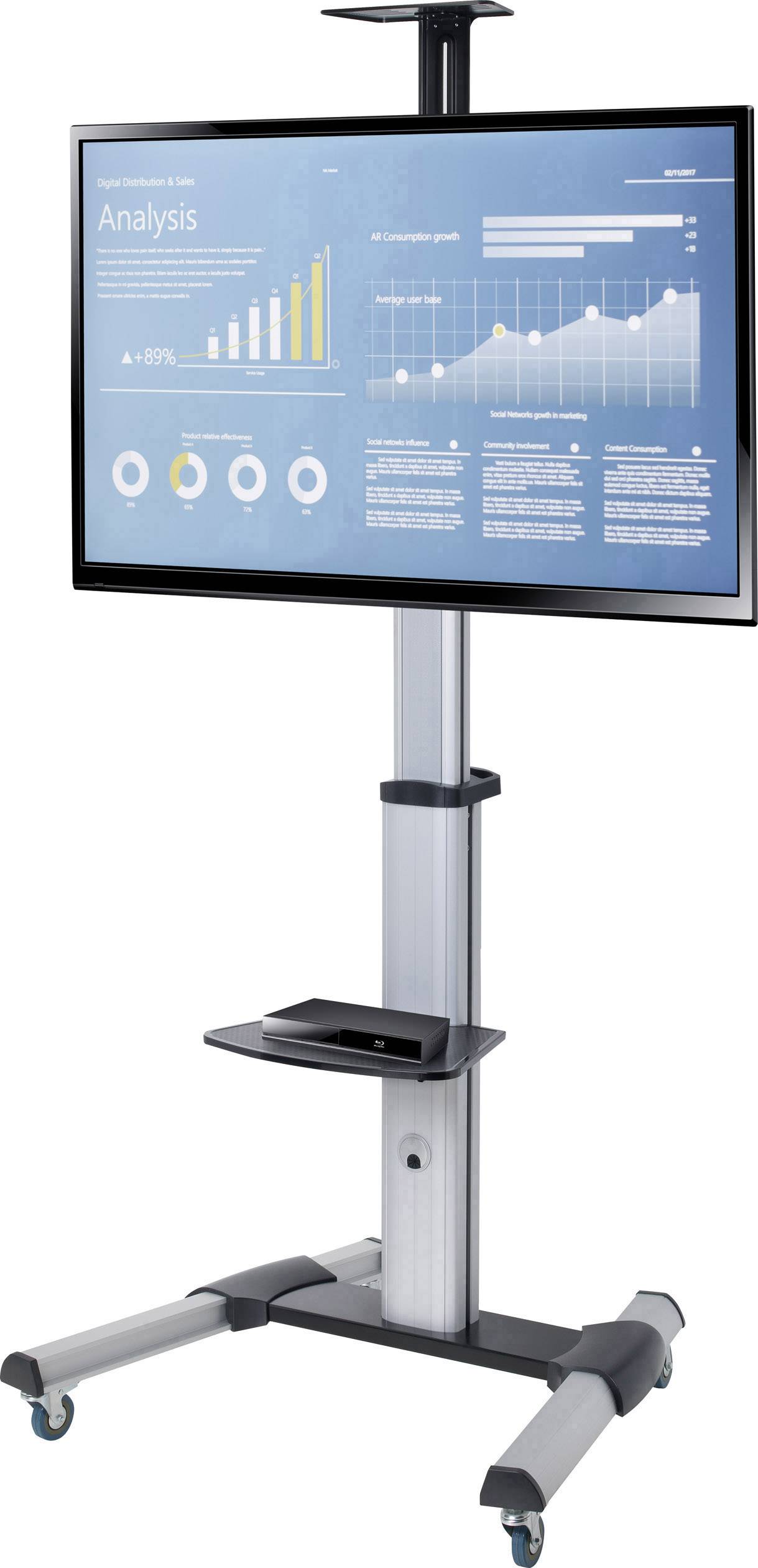 Wózek do TV, LCD na kółkach SpeaKa Professional SP-6646940, Maks. udźwig: 50 kg, 94,0 cm (37") - 177,8 cm (70") - obrazek 1