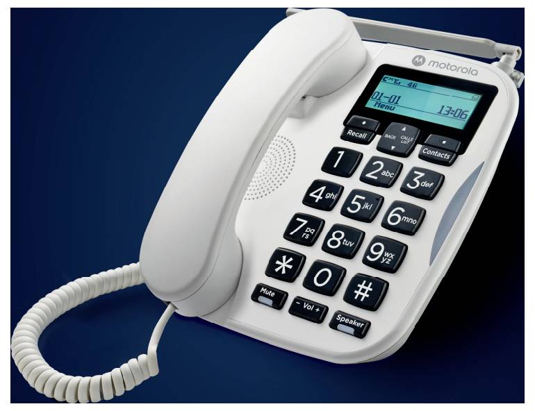 Stacjonarny telefon komórkowy Motorola FW500 biały - obrazek 1