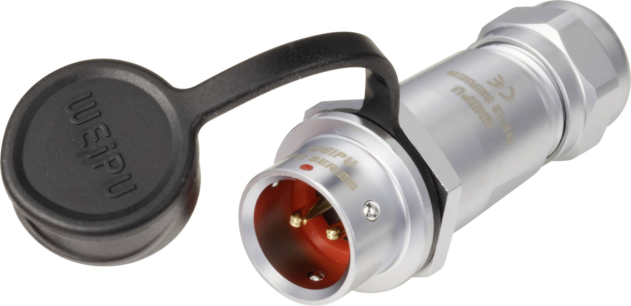 Złącze okrągłe męskie push-pull Weipu SF1211/P2 I, 2 pin, 250 V/AC, IP67, do lutowania - obrazek 1