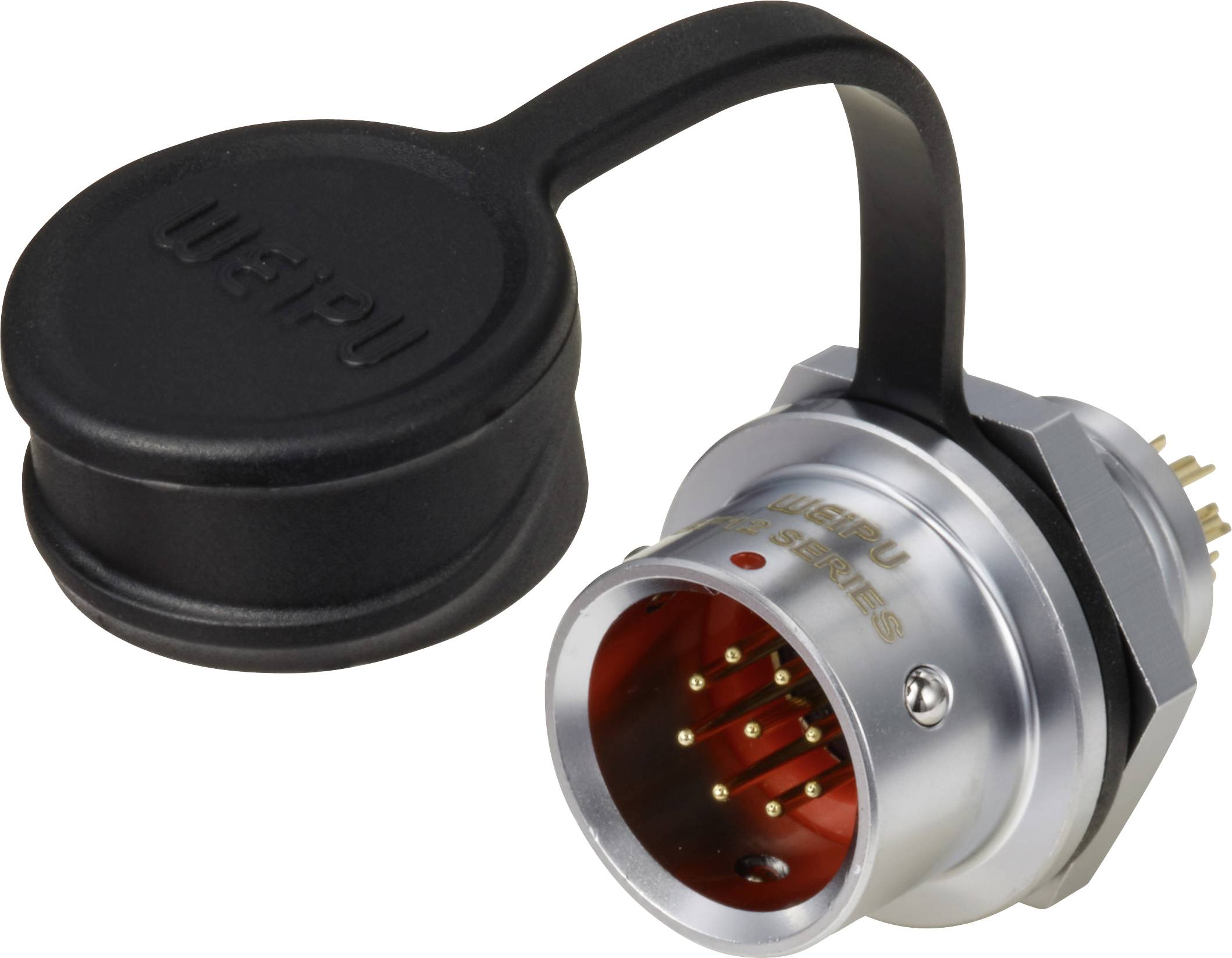 Złącze okrągłe męskie push-pull Weipu SF1212/P9, 9 pin, 125 V/AC, IP67, do lutowania - obrazek 1