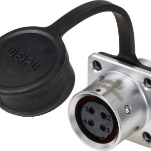 Złącze okrągłe żeńskie push-pull Weipu SF1213/S4, 4 pin, 200 V/AC, IP67, do lutowania