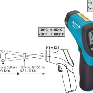 Hazet 1991-1 Pirometr Optyka 12:1 -50 – +550 °C Hazet 1991-1 Pirometr Optyka 12:1 -50 – +550 °C