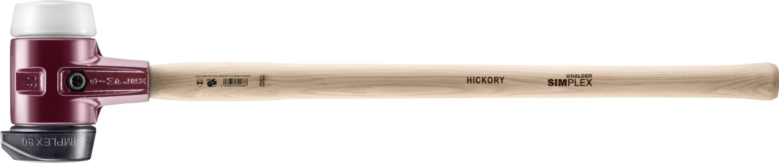 Młotek kowalski Halder SIMPLEX 3027.281 egronomiczny uchwyt, średnio twardy 3220 g 800 mm 1 szt. - obrazek 1