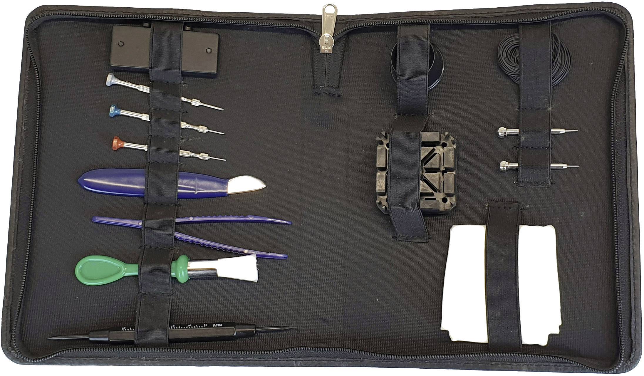 Zestaw narzędzi zegarmistrzowskich w skórzanym etui Toolcraft 820922, 114 szt. - obrazek 1