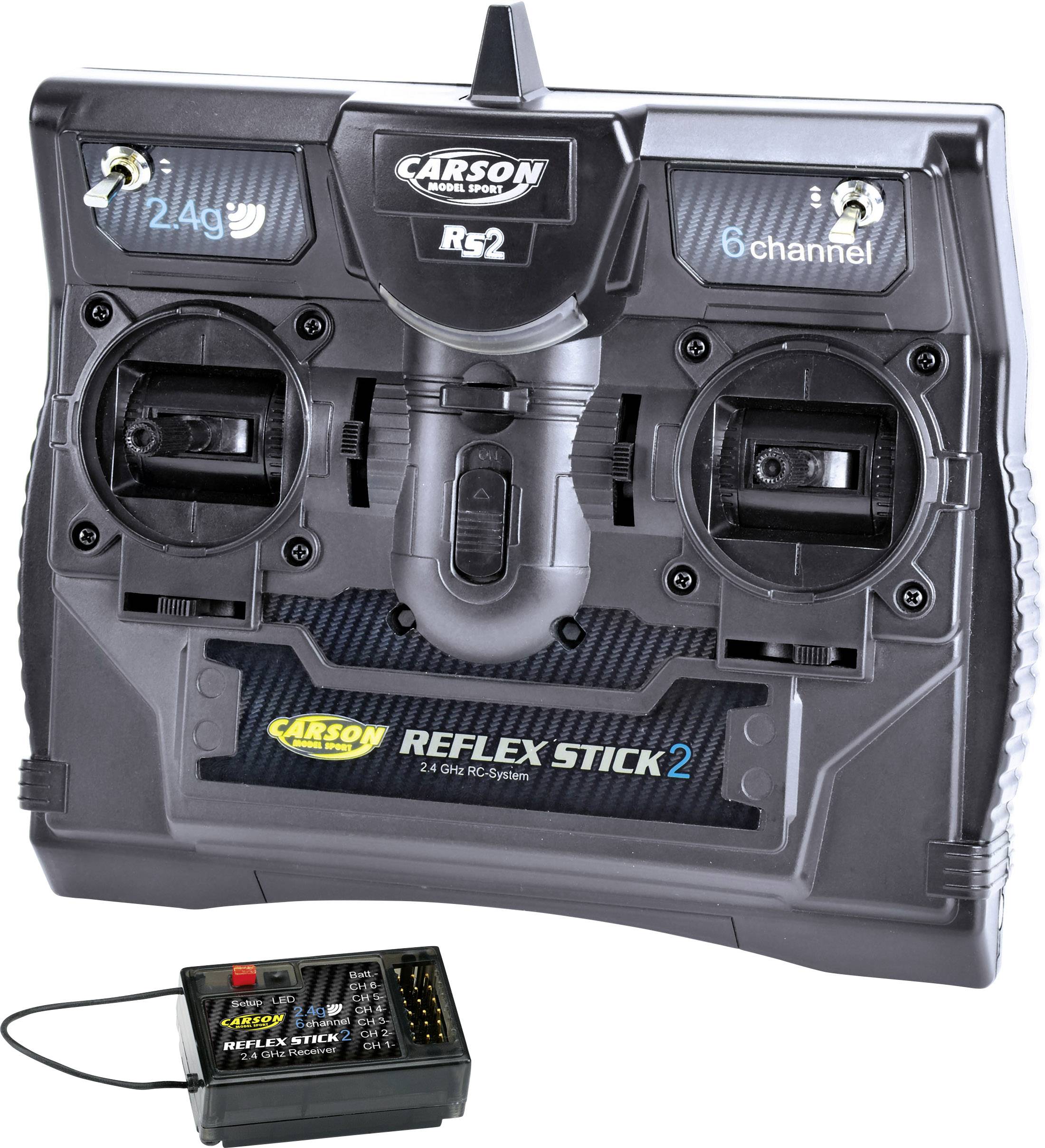 Kontroler do zdalnego sterowania Carson Modellsport Reflex Stick II 500501006, 2,4 GHz, Ilość kanałów: 6 - obrazek 1