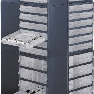 raaco Serie 250 Wieża obrotowa na szuflady (D x S x W) 880 x 880 x 1600 mm Ilość przegród: 12 Opis 1 szt.