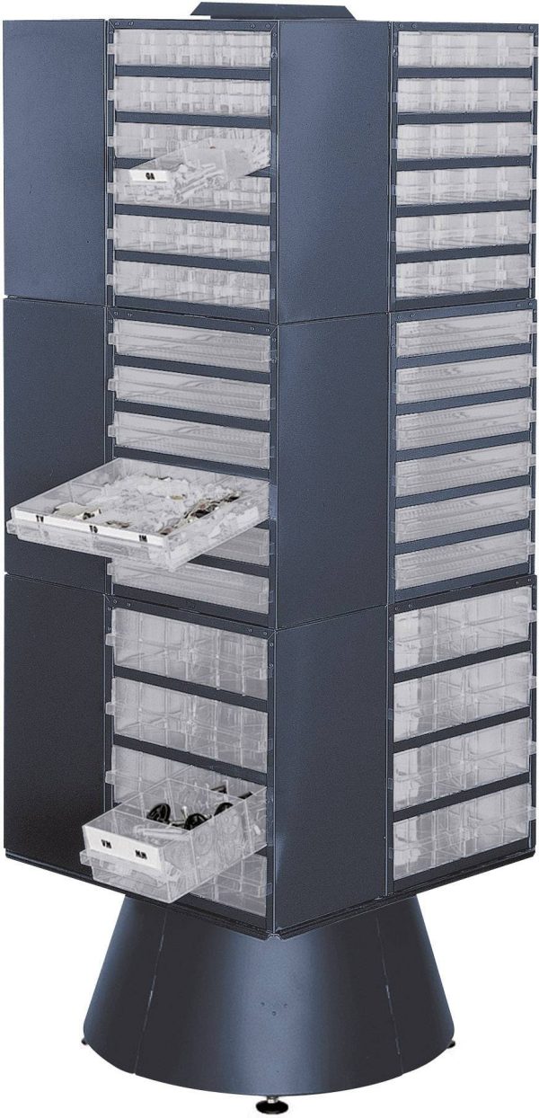 raaco Serie 250 Wieża obrotowa na szuflady (D x S x W) 880 x 880 x 1600 mm Ilość przegród: 12 Opis 1 szt.