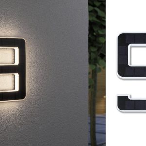 Podświetlany numer domu, solarny Paulmann 4000870798508 79850 0.20 W 20 lm IP44 Podświetlany numer domu, solarny Paulmann 4000870798508 79850 0.20 W 20 lm IP44