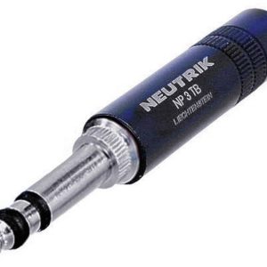 Złącze męskie jack 6,35 mm NP3TB-B Neutrik NP3TB-B złącze męskie proste Ilość styków: 3 stereo czarny 1 szt.