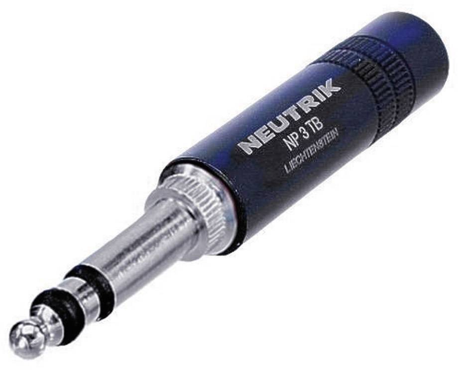 Złącze męskie jack 6,35 mm NP3TB-B Neutrik NP3TB-B złącze męskie proste Ilość styków: 3 stereo czarny 1 szt. - obrazek 1