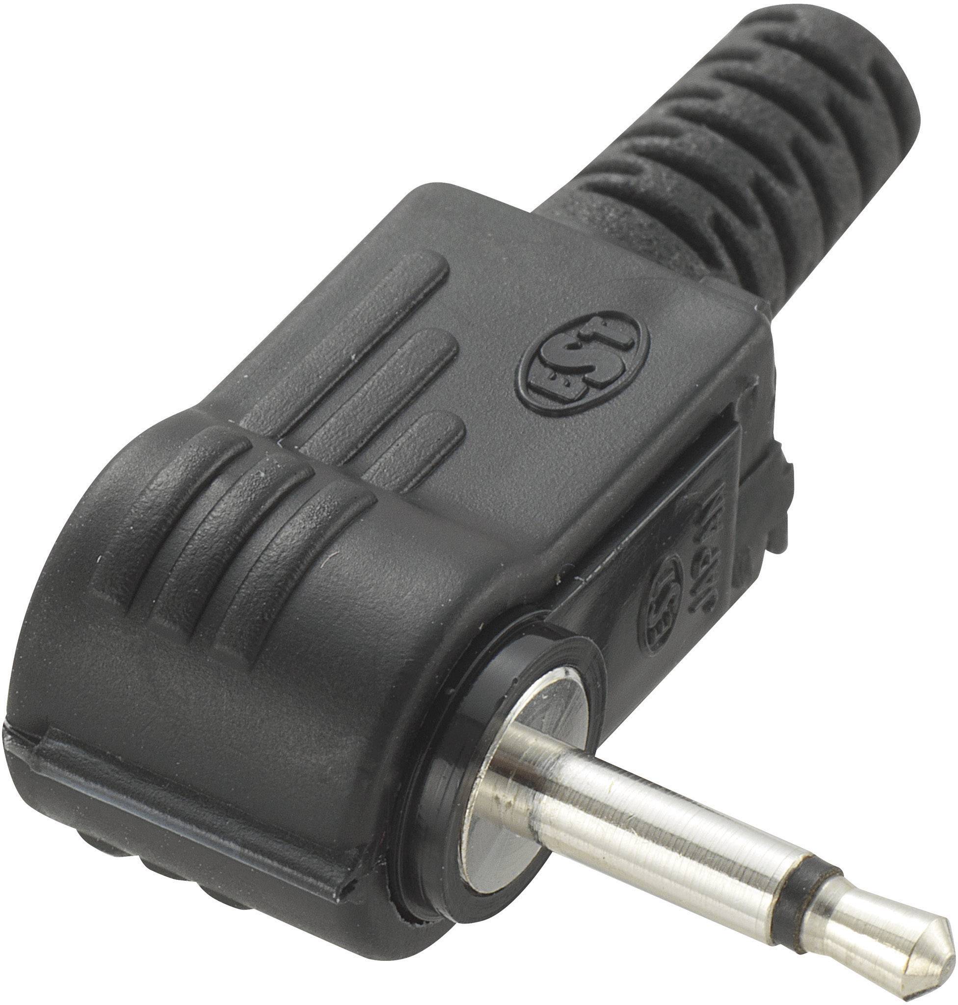 TRU COMPONENTS 718989 Złącze męskie jack 2,5 mm, niklowany, 1 szt. - obrazek 1
