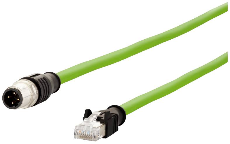 kabel LAN BTR 142M4D15050, 1 szt., M12, CAT 5e, S/UTP, 5.00 m, zielony - obrazek 1