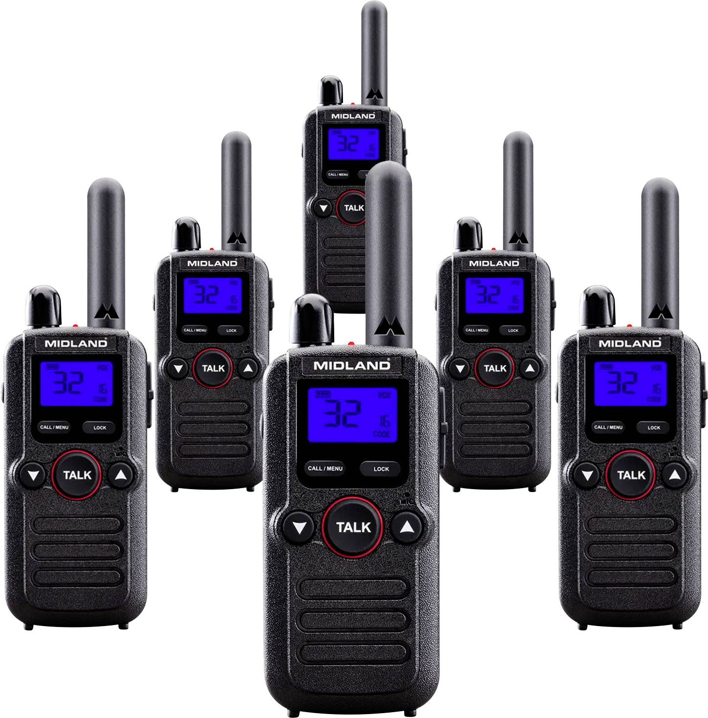 Midland 6er Set Midland BR180 Business Radio C1625.01 Radiotelefon PMR - obrazek 1