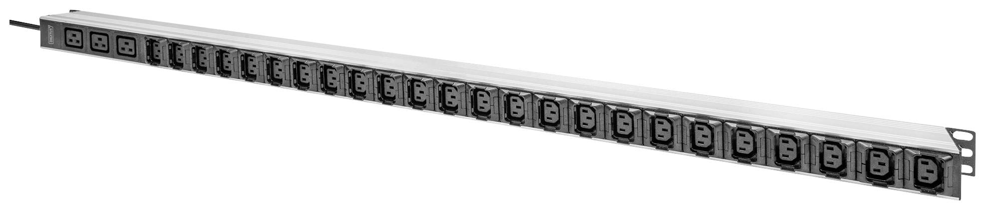 Digitus DN-95450 19 cal Listwa złączy wtykowych do szafy serwerowej Złącze żeńskie IEC C13 10A Pasuje do głębokości szaf - obrazek 1