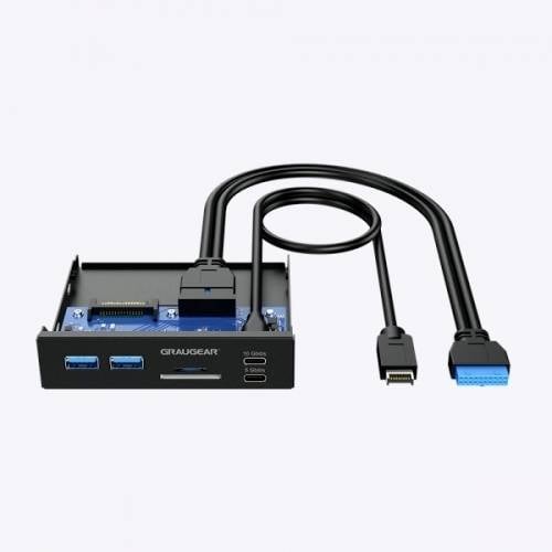 GrauGear G-MP01CR USB-Hub 6 Portów USB-A, USB-C®, SD, microSD USB 3.0 5 GBit/s czarny G-MP01CR - obrazek 1