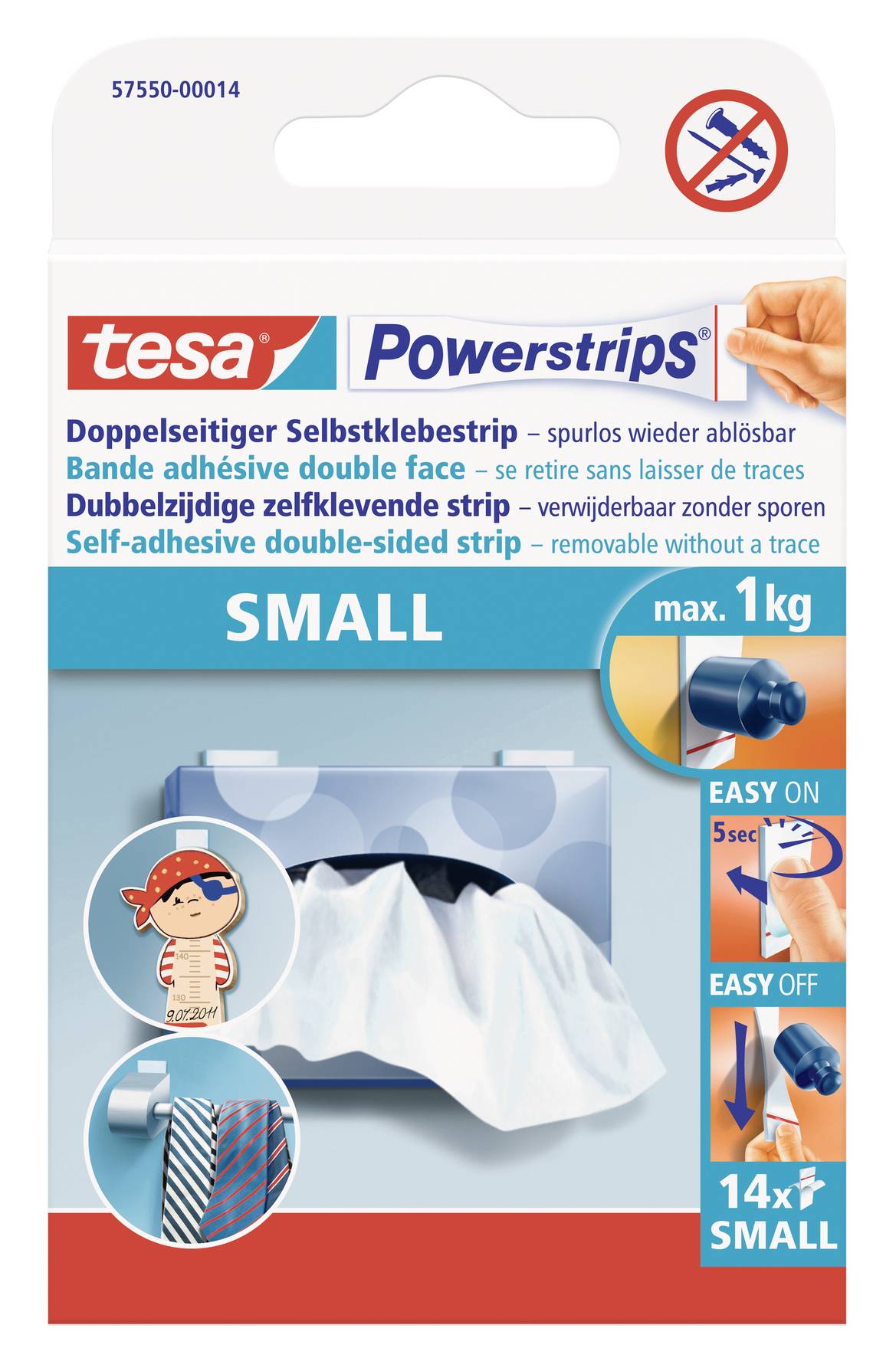Plastry małe, TESA PowerstripsR Deco 57550-00014-00 14 szt. - obrazek 1