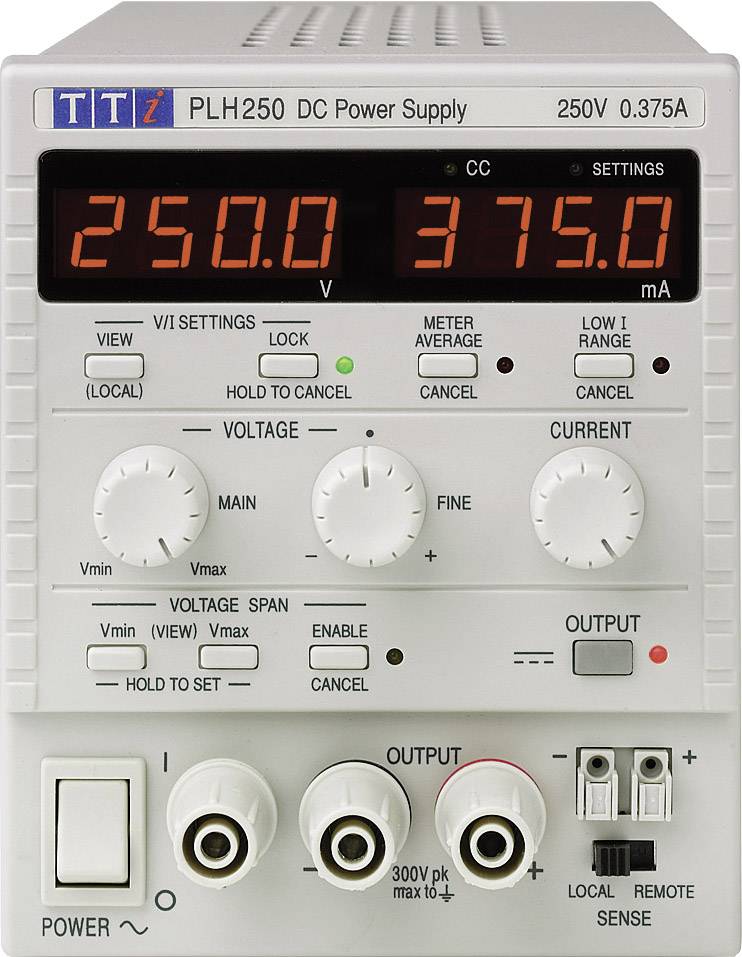 Zasilacz laboratoryjny regulowany Aim TTi PLH250 0 - 250 V 0 - 0.375 A 94 W - obrazek 1