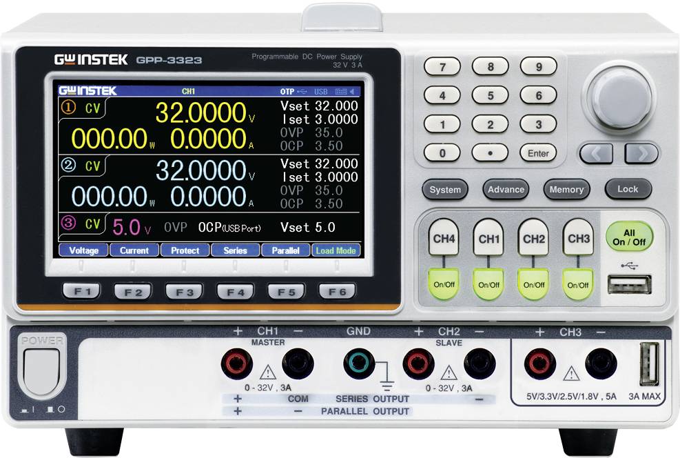 Zasilacz laboratoryjny regulowany GW Instek GPP-3323 0 - 32 V 0 - 3 A - obrazek 1
