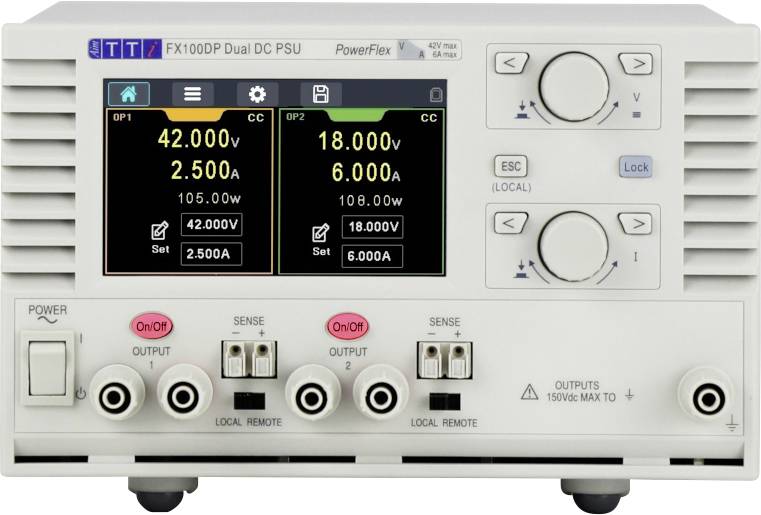 Zasilacz laboratoryjny regulowany Aim TTi FX100DP 0 - 42 V 1 mA - 6 A 210 W - obrazek 1