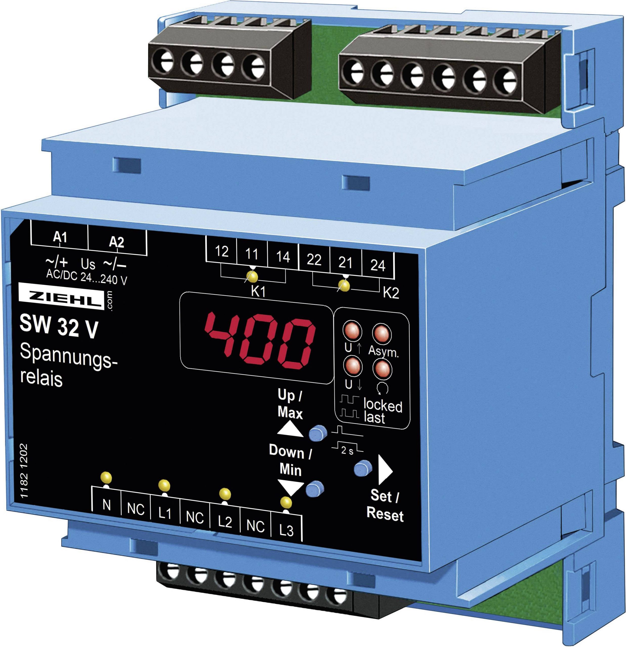 Przekaźnik napięciowy monitorujący Ziehl SW32V, S222279 24-270 VDC/AC, 2 wyj. 5A/250V/AC - obrazek 1