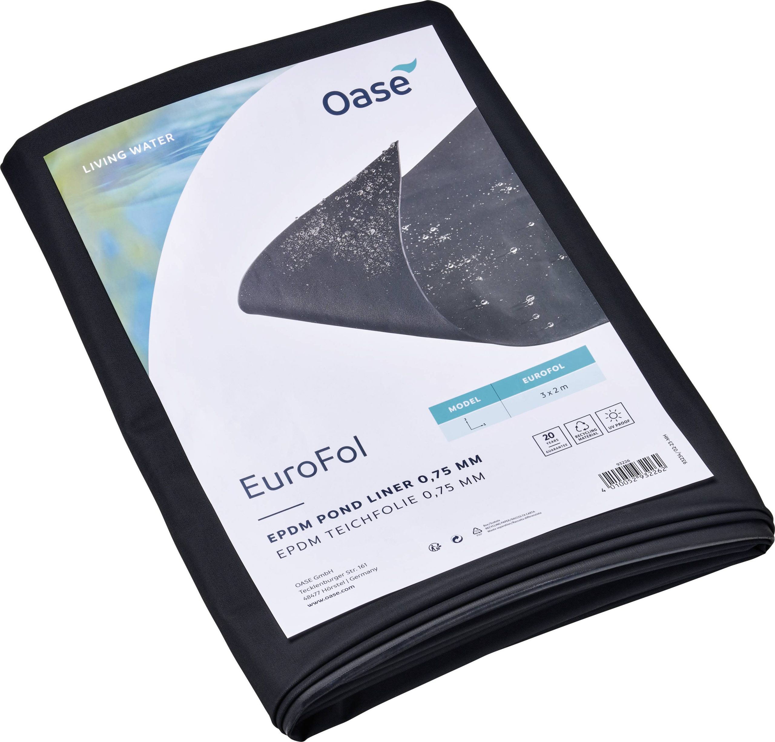 Oase 93226 EuroFol EPDM Pre-Packed Staw prosty (D x S) 3 m x 2 m 1 szt. - obrazek 1
