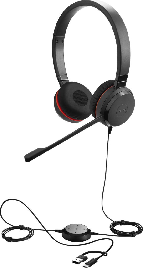 Jabra Evolve 30 II Słuchawki nauszne przewód stereo czarny Wyciszanie hałasów, redukcja szumów mikrofonu zestaw słuchawk