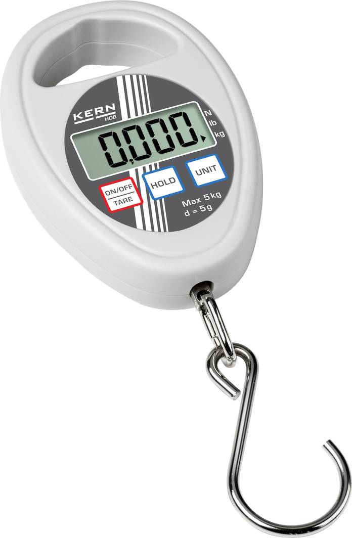 Kern KERN Waga hakowa HDB 10K10N Zakres pomiaru maks. 10 kg Podziałka 10 g bateryjne biały - obrazek 1