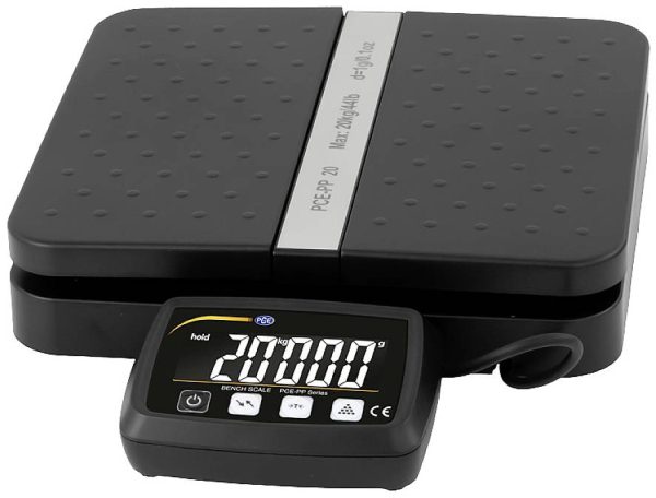 PCE Instruments Waga do paczek PCE-PP 20 Zakres pomiaru maks. 20 kg z sieci elektrycznej, bateryjne czarny