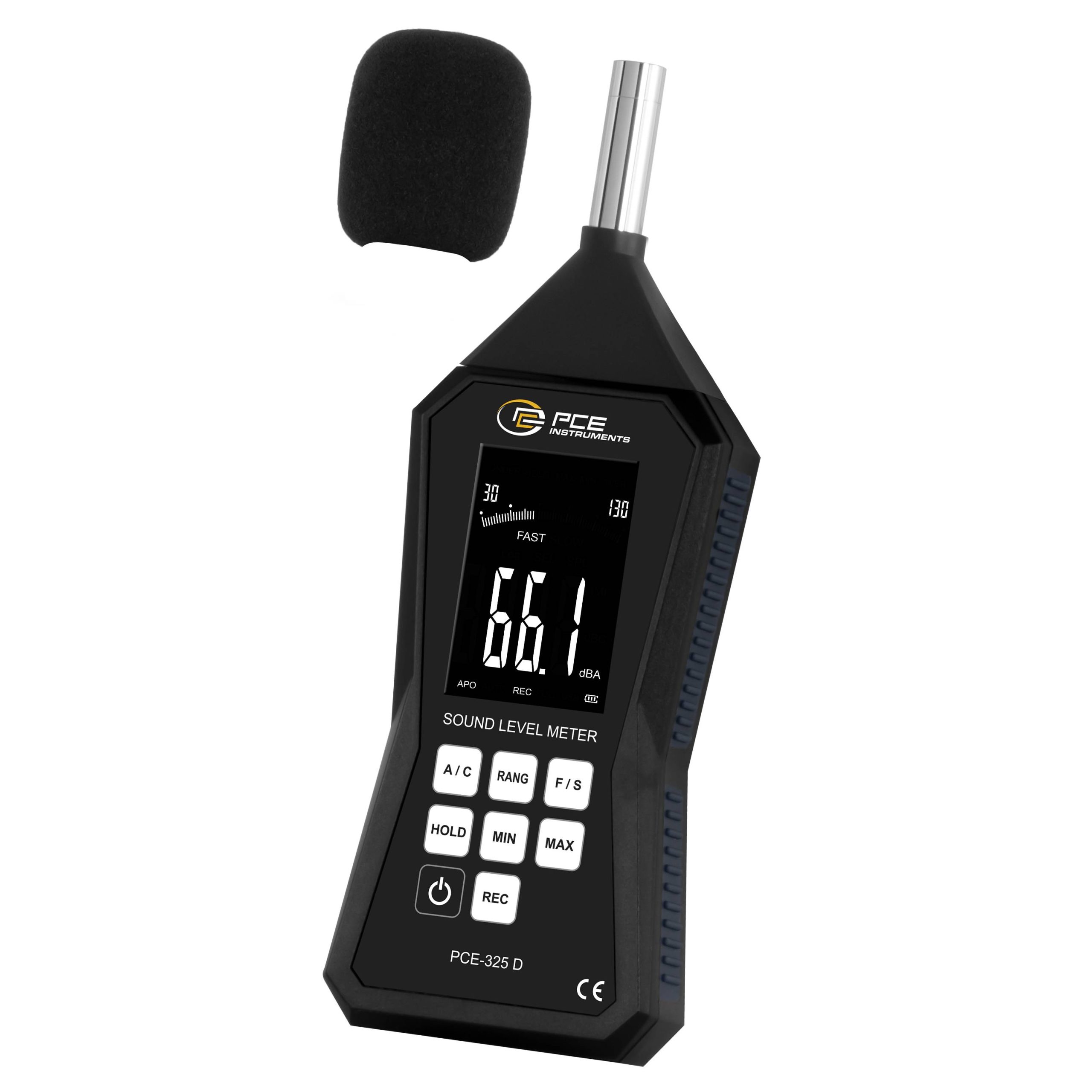 PCE Instruments Decybelomierz 30 - 90 dB 31.5 Hz - 8000 Hz Micro USB - obrazek 1