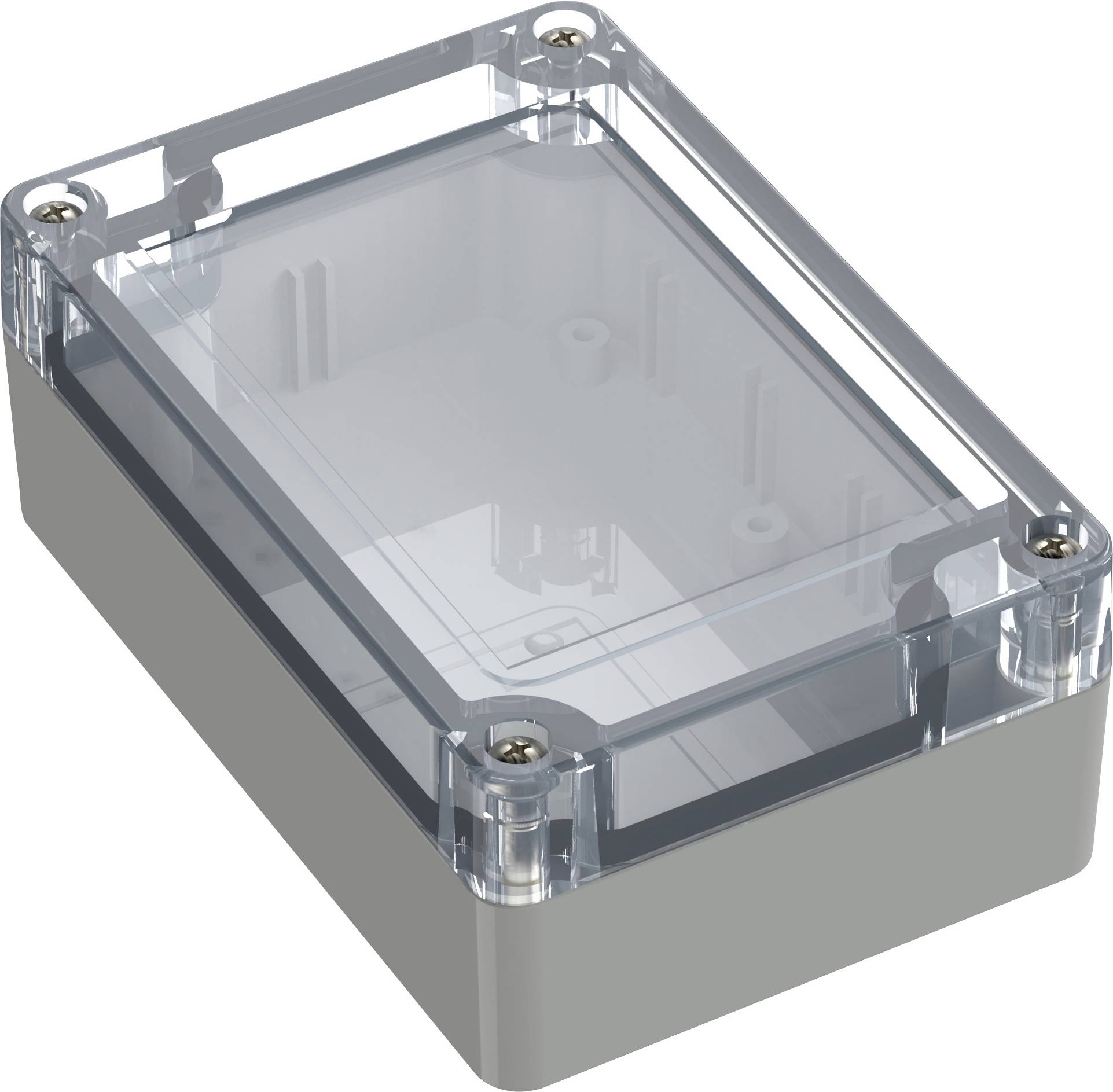 TRU COMPONENTS TC-10860464 Obudowa uniwersalna 105 x 70 x 40 poliwęglan szary błyszczący 1 szt. - obrazek 1