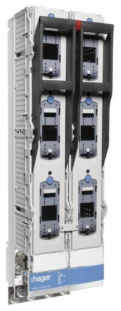 Hager LVDR1260CPX Listwa bezpiecznikowa Hager LVDR1260CPX NH3 185mm 3-biegunowa M12 podwójna Moduł wyłącznika obciążenia - obrazek 1