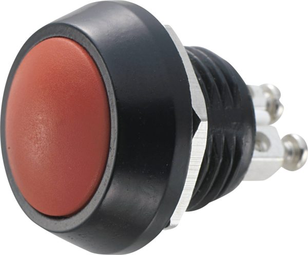 Przycisk wandaloodporny chwilowy TRU COMPONENTS GQ12B-A, RD, 1 x wył/(wł), IP65, 1 szt.