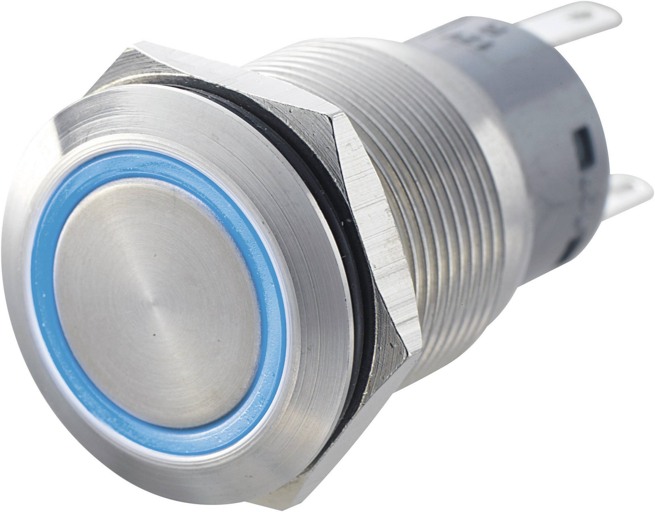 Przycisk wandaloodporny chwilowy TRU COMPONENTS LAS1-AGQ-11E, BL, 1 x wł/(wł), IP67, 1 szt. - obrazek 1