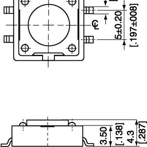 Przycisk chwilowy APEM DTSM-21N-V-B, 1 x wył/(wł), 1 szt. Przycisk chwilowy APEM DTSM-21N-V-B, 1 x wył/(wł), 1 szt.